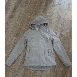 The North Face WindWall Softshell Jacket Womens S Gray Hooded Fleece